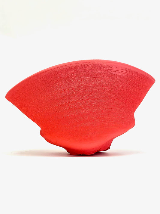 Red Bowl no 3. by Christopher Reid Flock